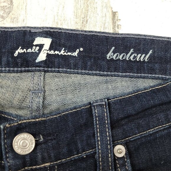 7 for all Mankind Women’s Jeans Bootcut Blue Dark Size 30 (32x31)EUC - Picture 6 of 11